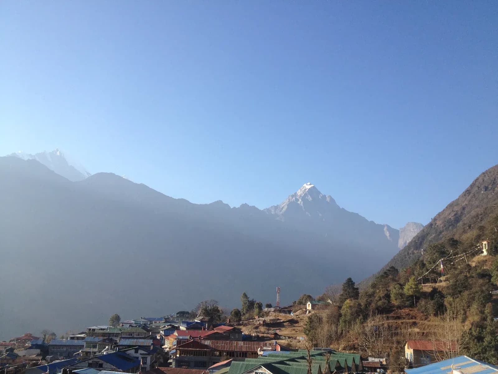 Final trail day from Namche Bazaar to Lukla on the EBC and Gokyo Cho La trek.