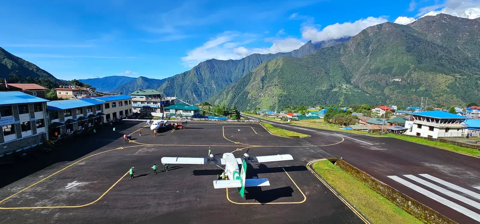 Flight from Lukla back to Kathmandu after the Gokyo Lakes trek.