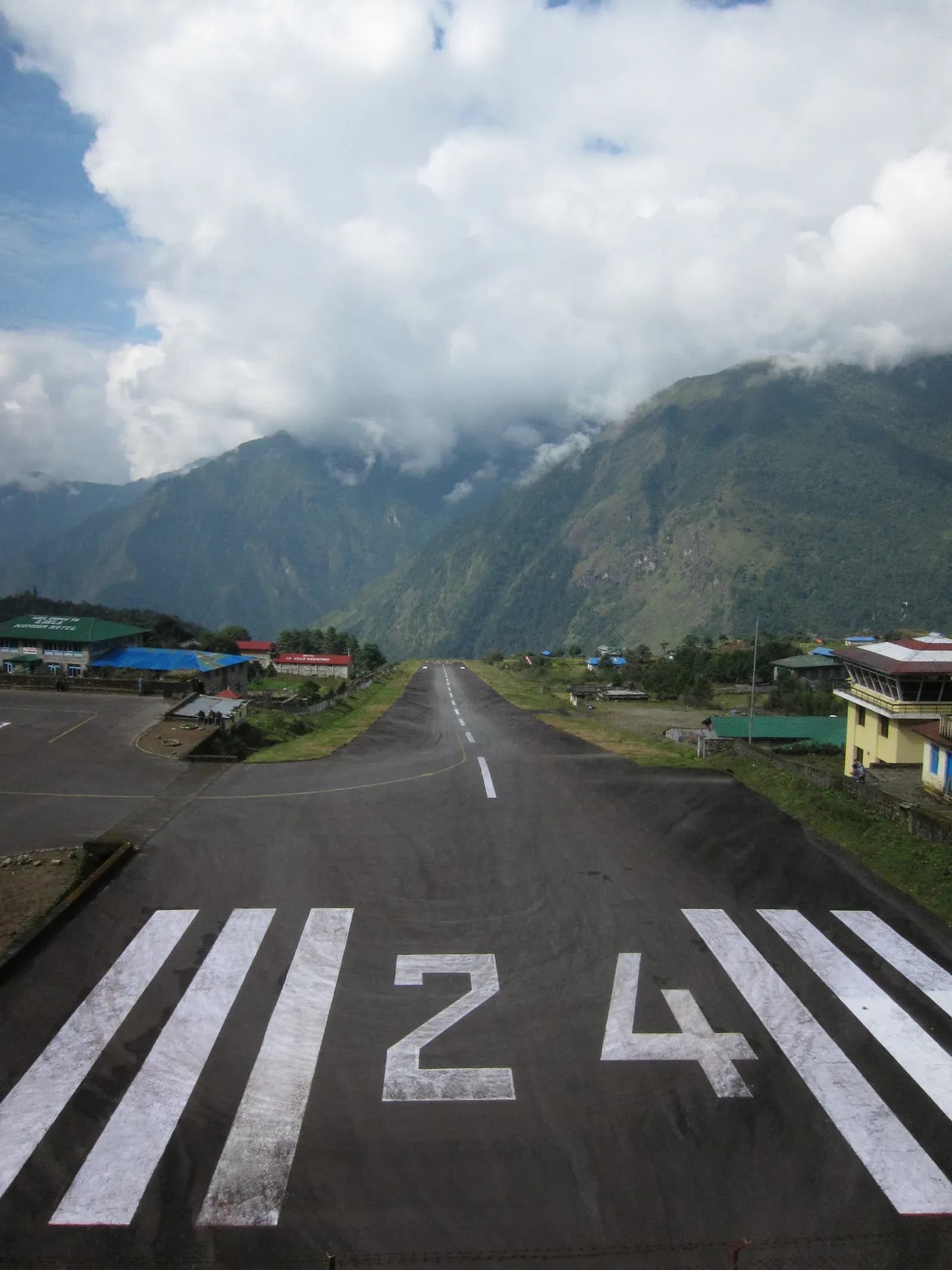 Lukla to Phakding trail at the start of the Everest Base Camp trek.
