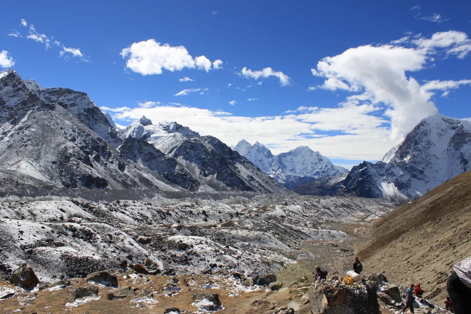 Thukla memorial ridge on the route to Lobuche during the Everest Base Camp trek.