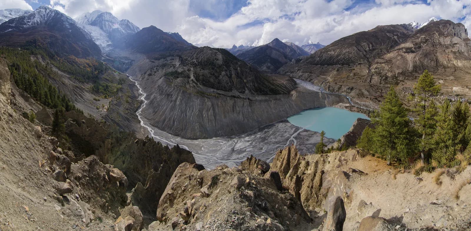 Gangapurna Lake and the Manang valley during acclimatisation in Nepal.