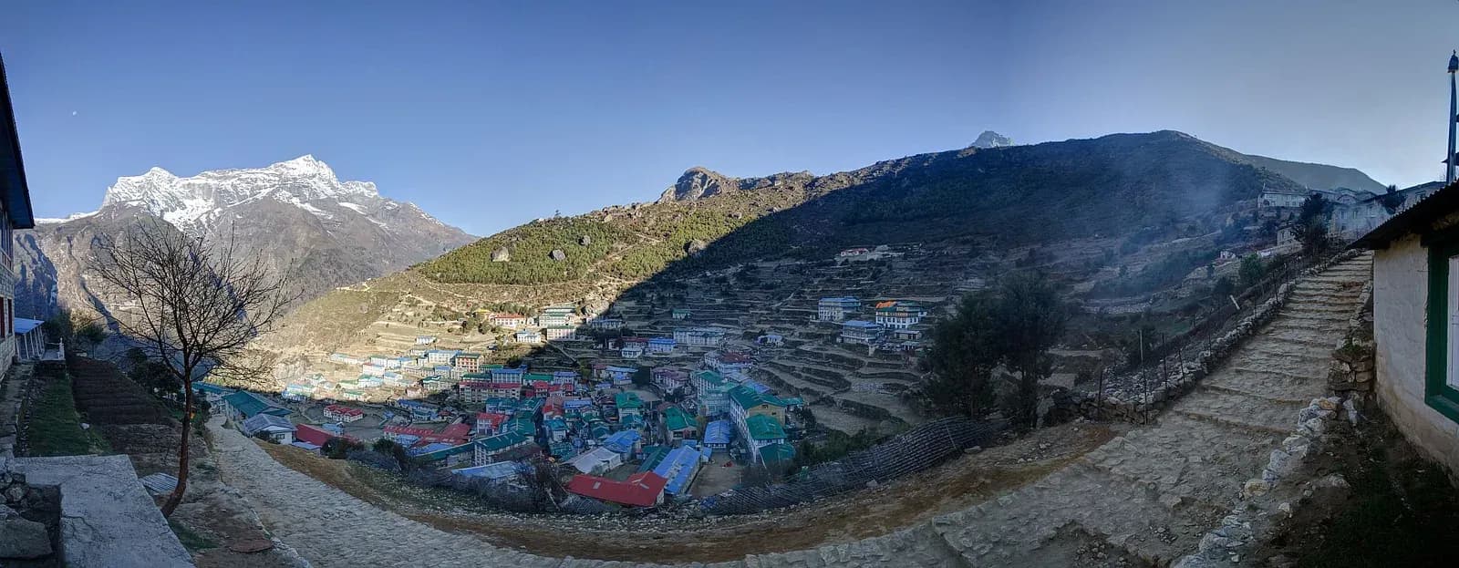 Namche Bazaar acclimatisation hike on the Gokyo Lakes trek.