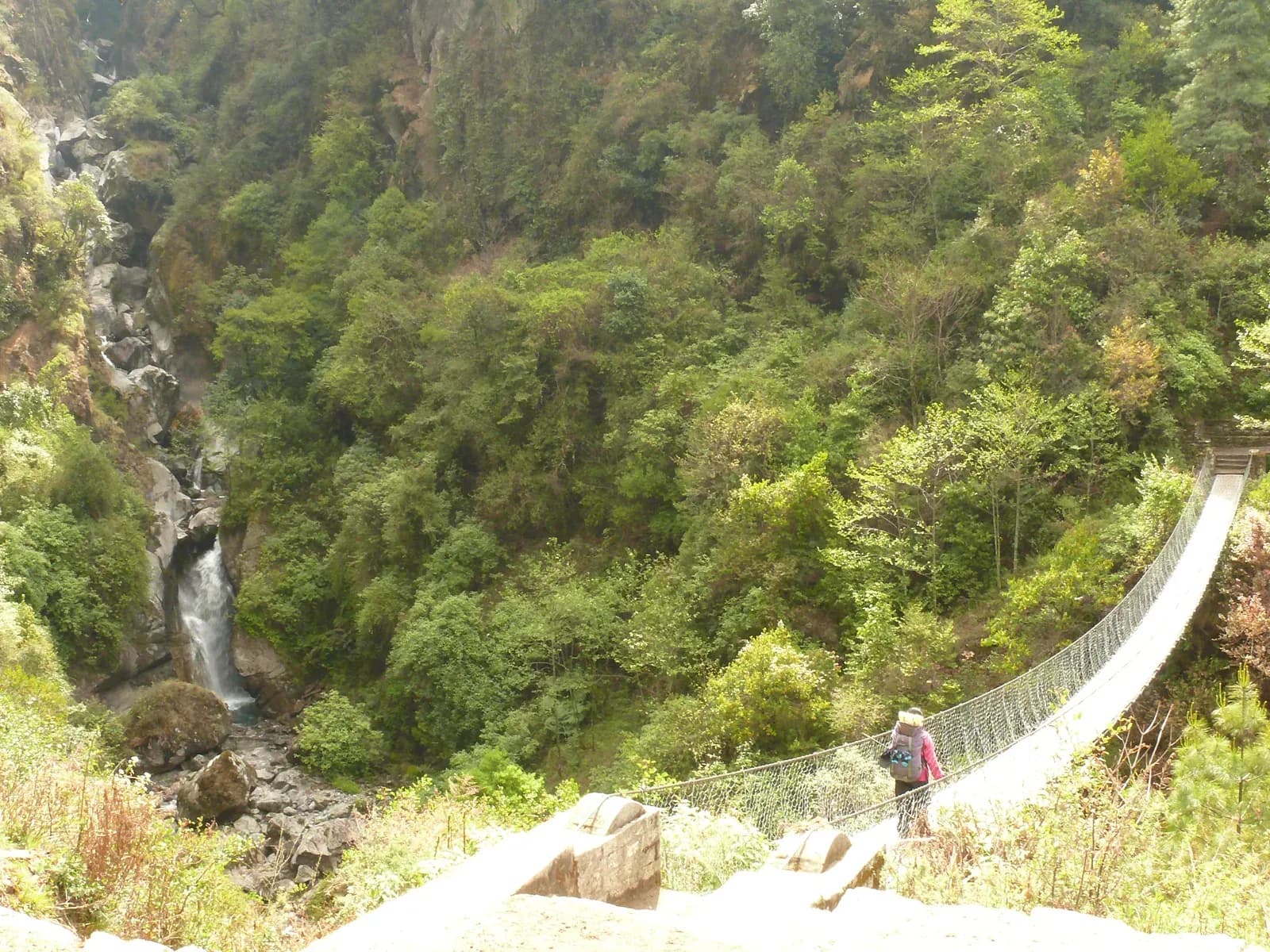 Final trail day from Namche Bazaar to Lukla on the Gokyo Lakes trek.