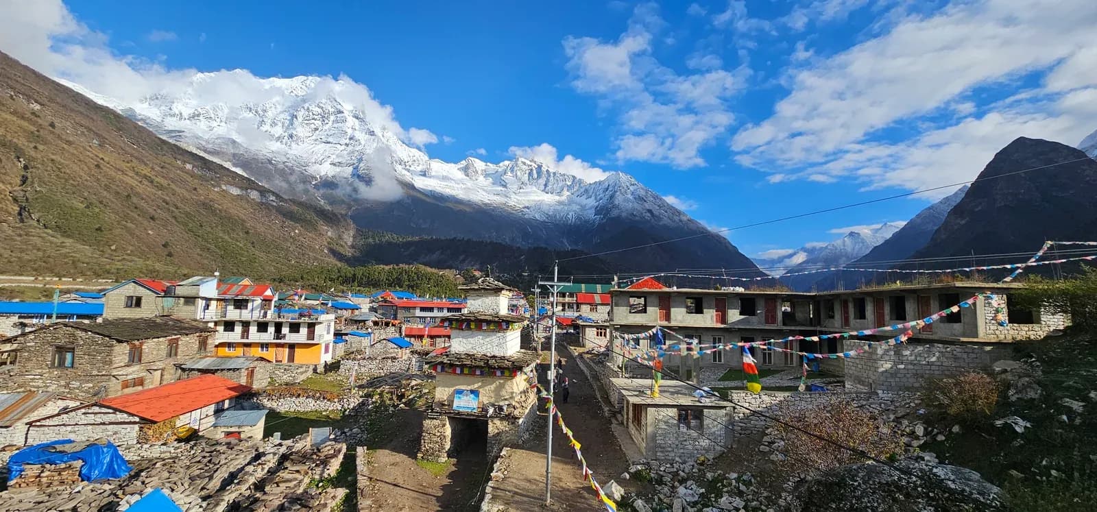 Namrung village rest day in the Nubri valley on the Manaslu Circuit trek.